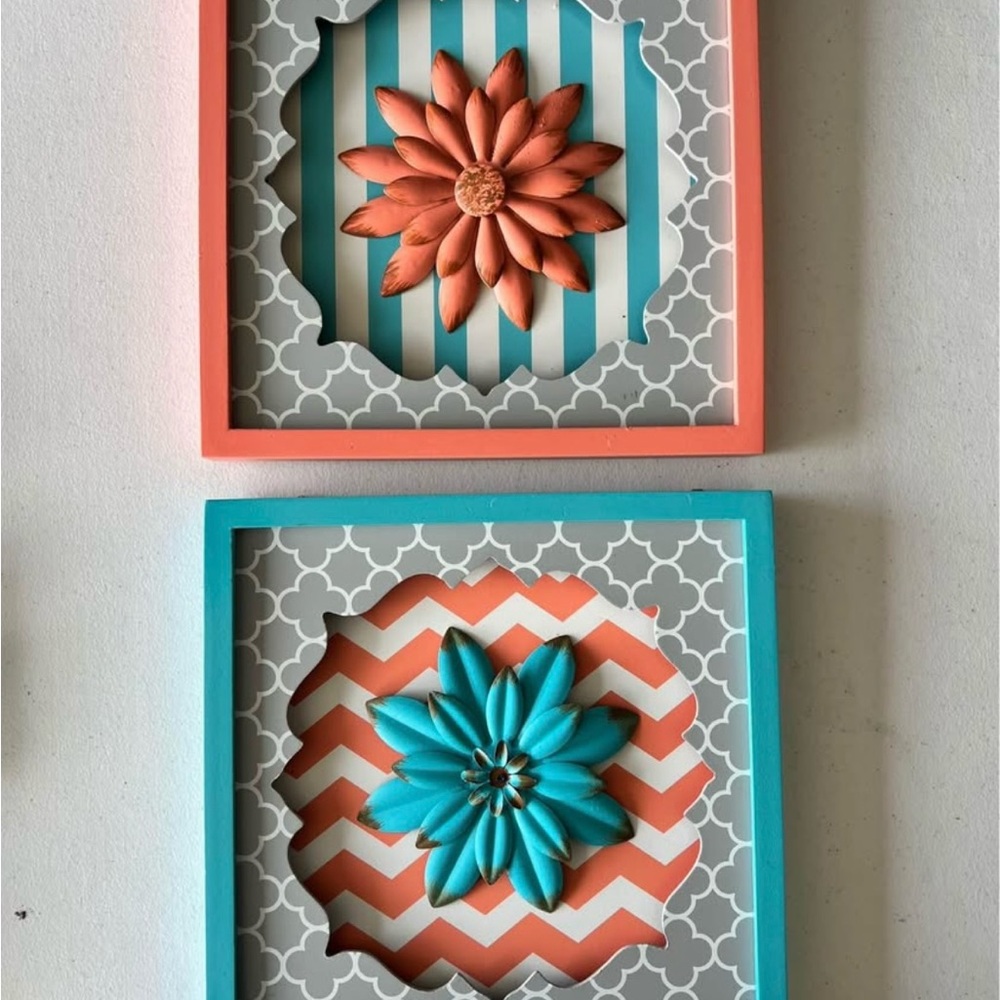 Colorful Floral Wall Art Set